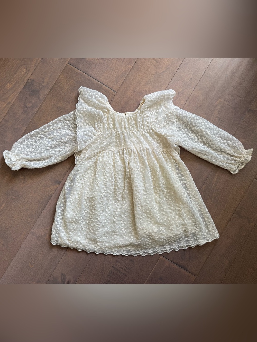 ZARA Lace Ruffle Dress - Picture 7 of 10
